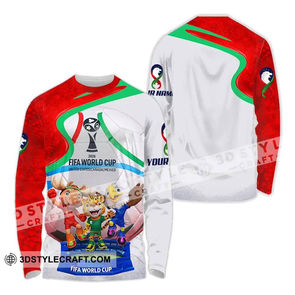 Unisex Shirt - Custom World Cup 2026 3D Shirt Long Sleeve Shirt / S T-shirt