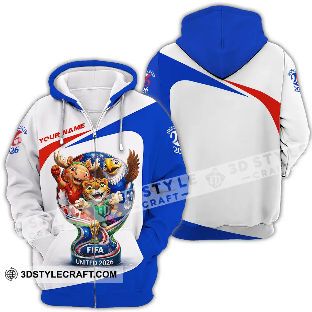 Unisex Shirt - Custom World Cup 2026 3D Shirt Zipper Hoodie / S T-shirt