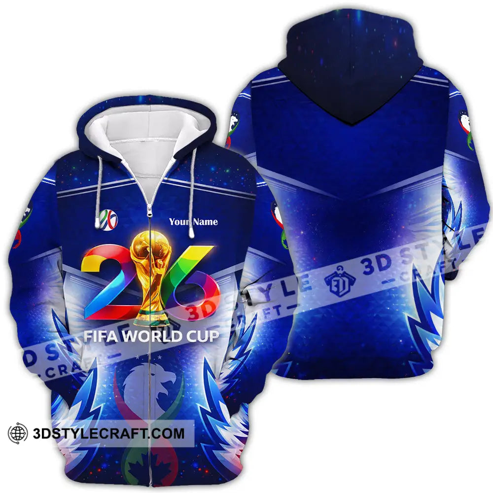 Unisex Shirt - Custom World Cup 2026 3D Shirt Zipper Hoodie / S T-shirt