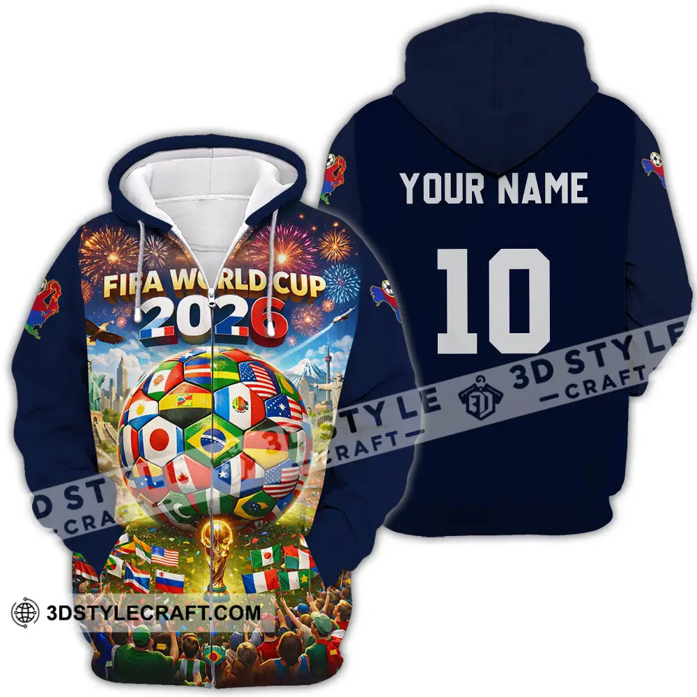 Unisex Shirt - Custom World Cup 2026 3D Shirt Zipper Hoodie / S T-shirt