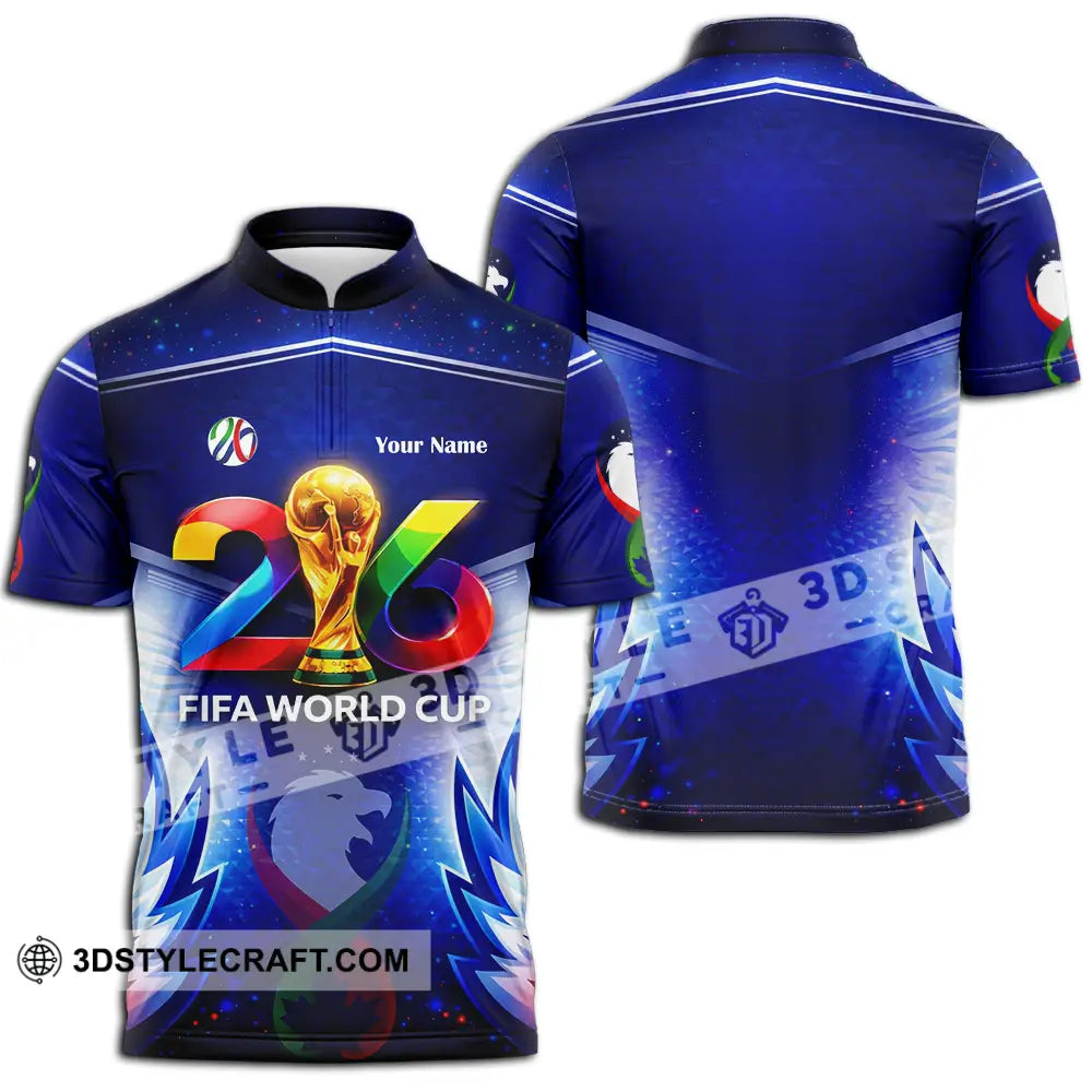 Unisex Shirt - Custom World Cup 2026 3D Shirt Zipper Polo Shirt / S T-shirt