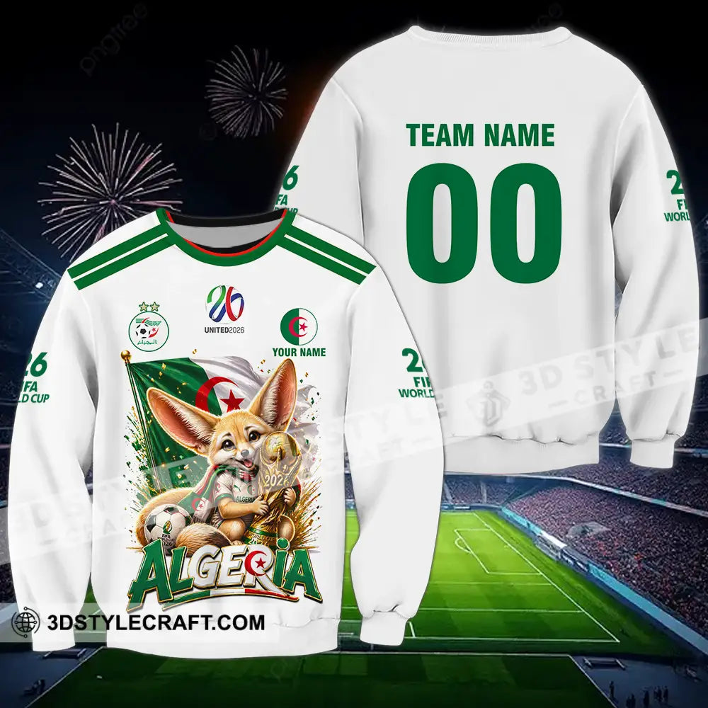 Unisex Shirt - Custom Algeria World Cup 2026 3D Shirt - Long Sleeve / S - T-shirt