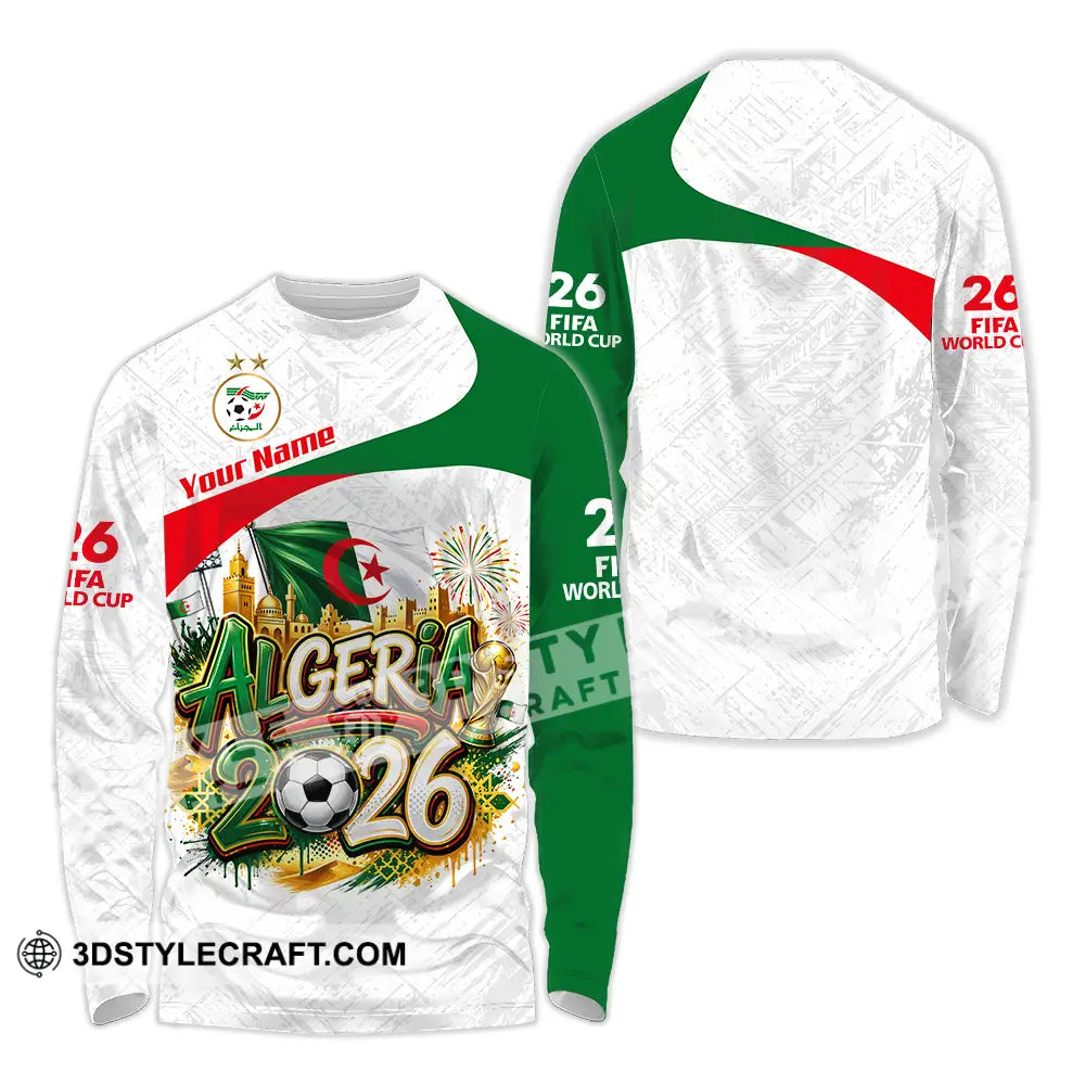 Unisex Shirt - Custom Algeria World Cup 2026 3D Shirt - Long Sleeve Shirt / S - T-shirt