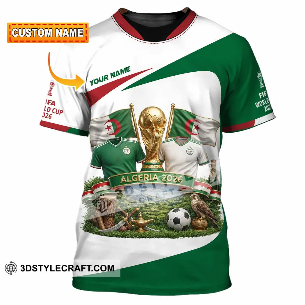 Unisex Shirt - Custom Algeria World Cup 2026 3D Shirt - T-shirt