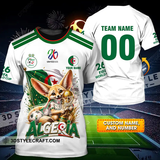 Unisex Shirt - Custom Algeria 3D Shirt style option 1