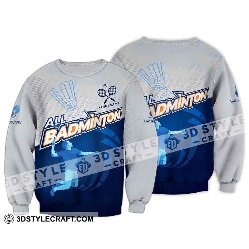 Unisex Shirt - Custom All Badminton 3D Shirt Long Sleeve / S T-shirt