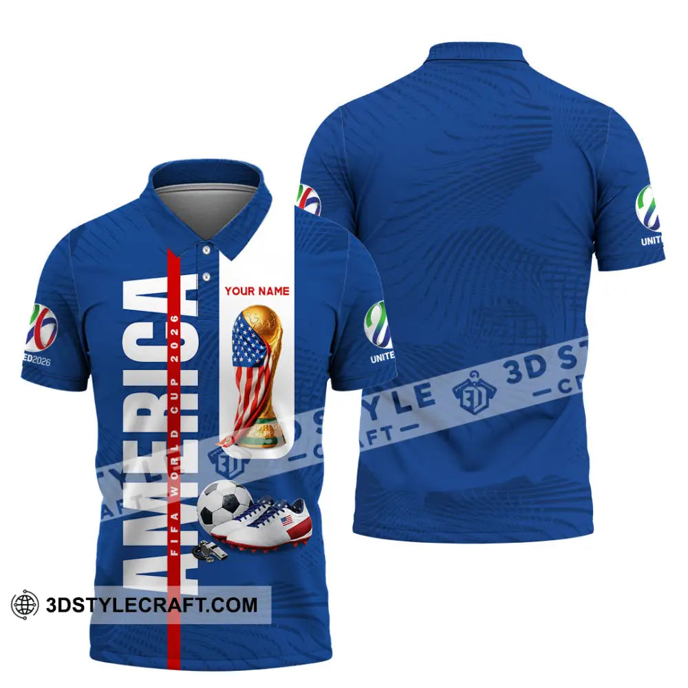 Unisex Shirt - Custom America World Cup 2026 3D Shirt Polo Shirt / S T-shirt