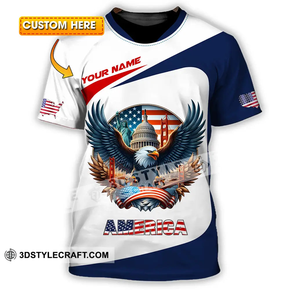 Unisex Shirt - Custom America 3D Shirt T-shirt