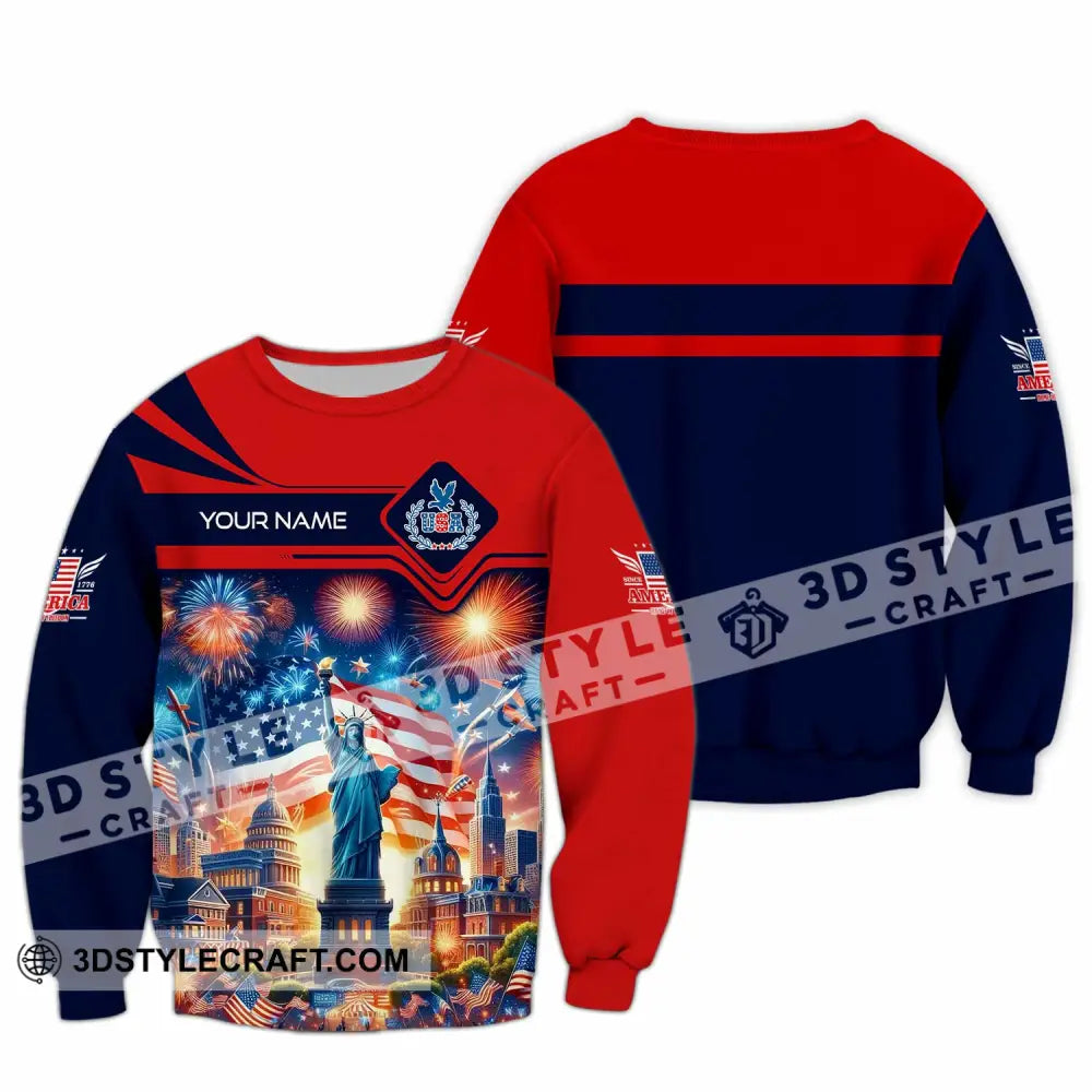 Unisex Shirt - Custom America Shirt Long Sleeve / S T-shirt