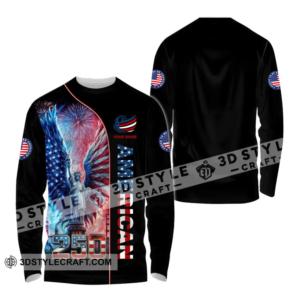 Unisex Shirt - Custom American 250 3D Shirt Long Sleeve Shirt / S T-shirt