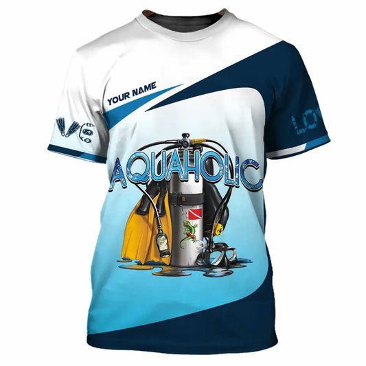 Unisex Shirt - Custom Aquaholic Scuba Diving Diver Shirt T-Shirt / S T-shirt