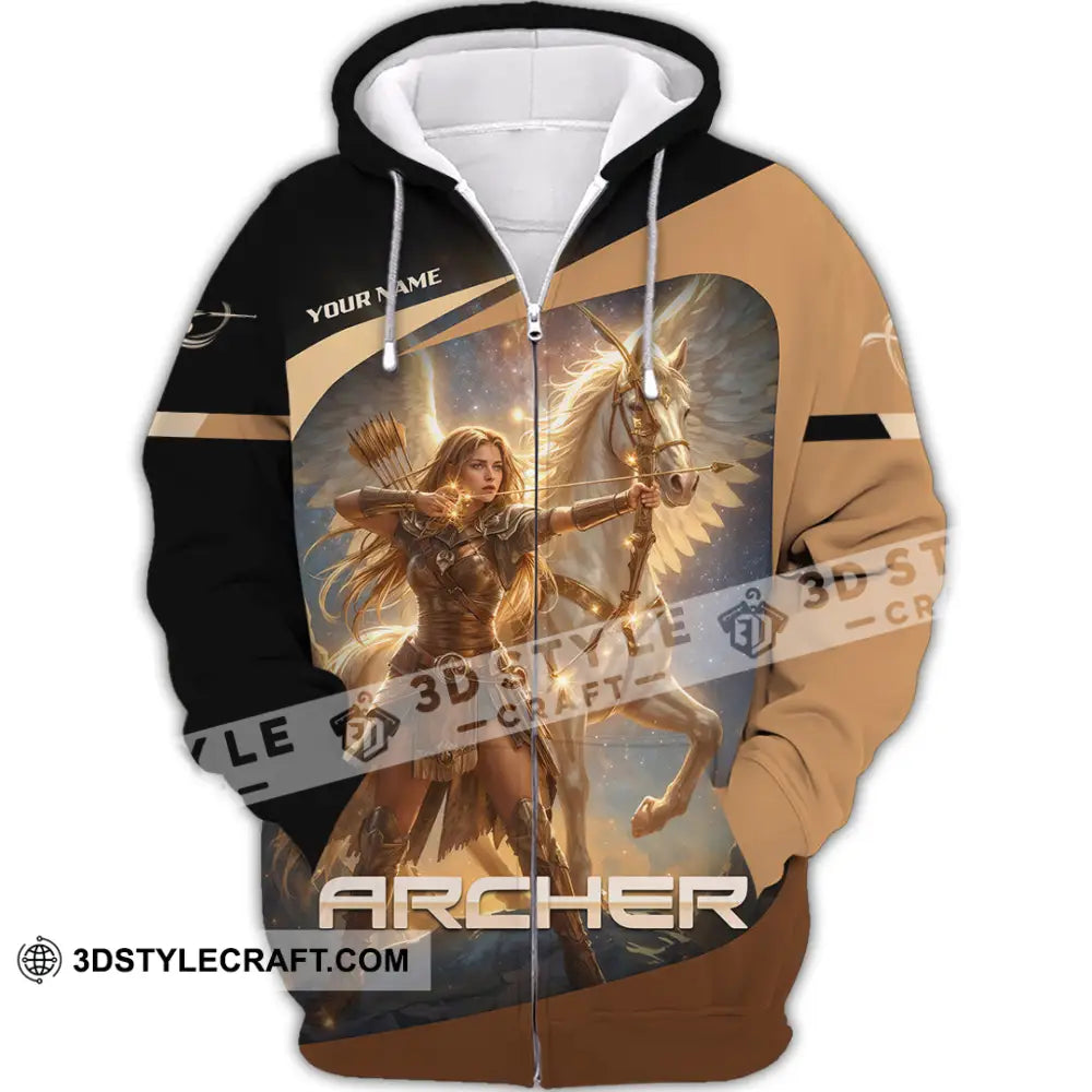 Unisex Shirt - Custom Archer 3D Shirt Zipper Hoodie / S T-shirt