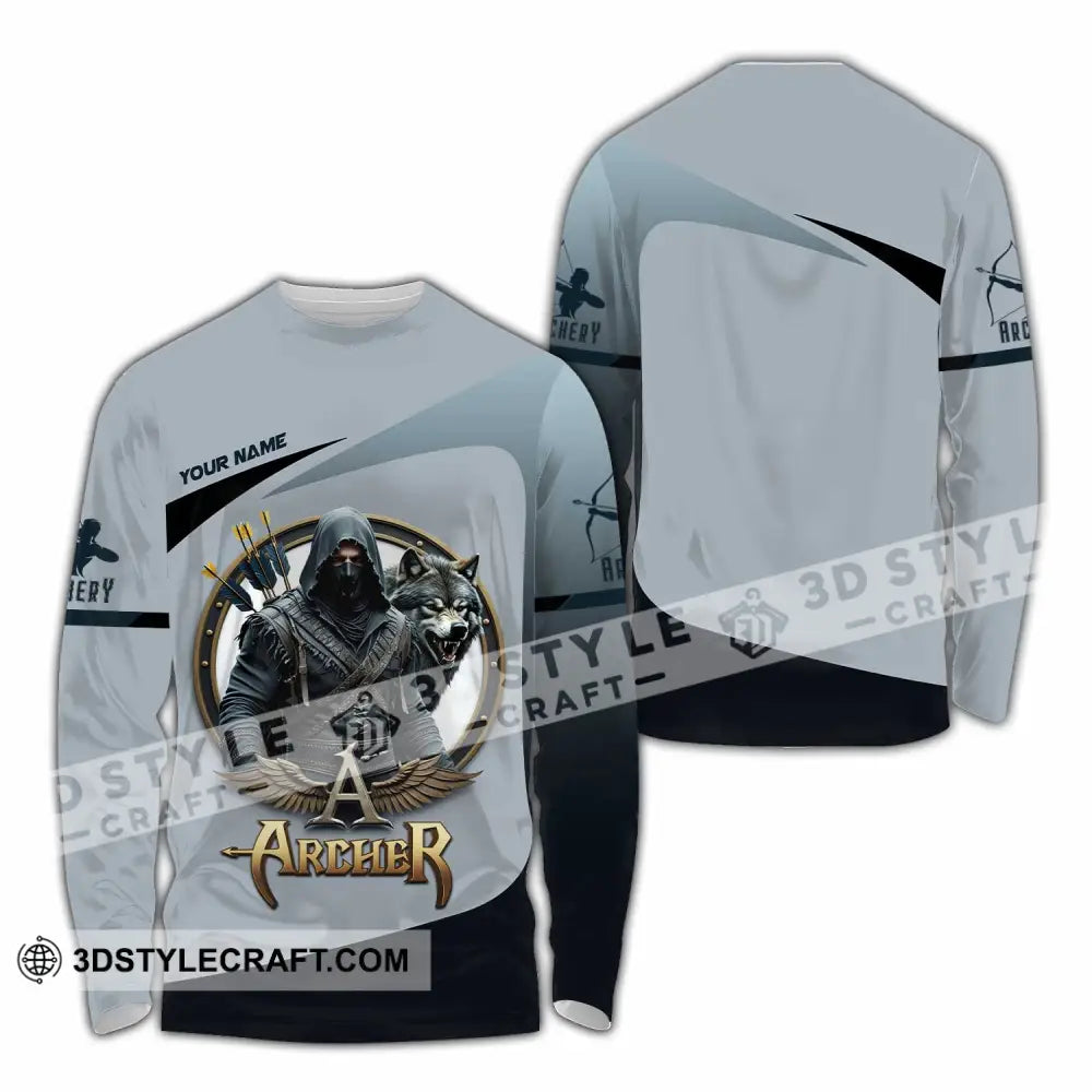 Unisex Shirt - Custom Archery 3D Shirt Long Sleeve Shirt / S T-shirt