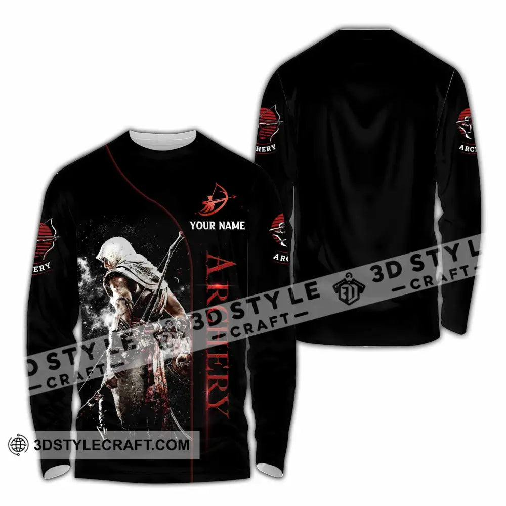 Unisex Shirt - Custom Archery 3D Shirt Long Sleeve Shirt / S T-shirt