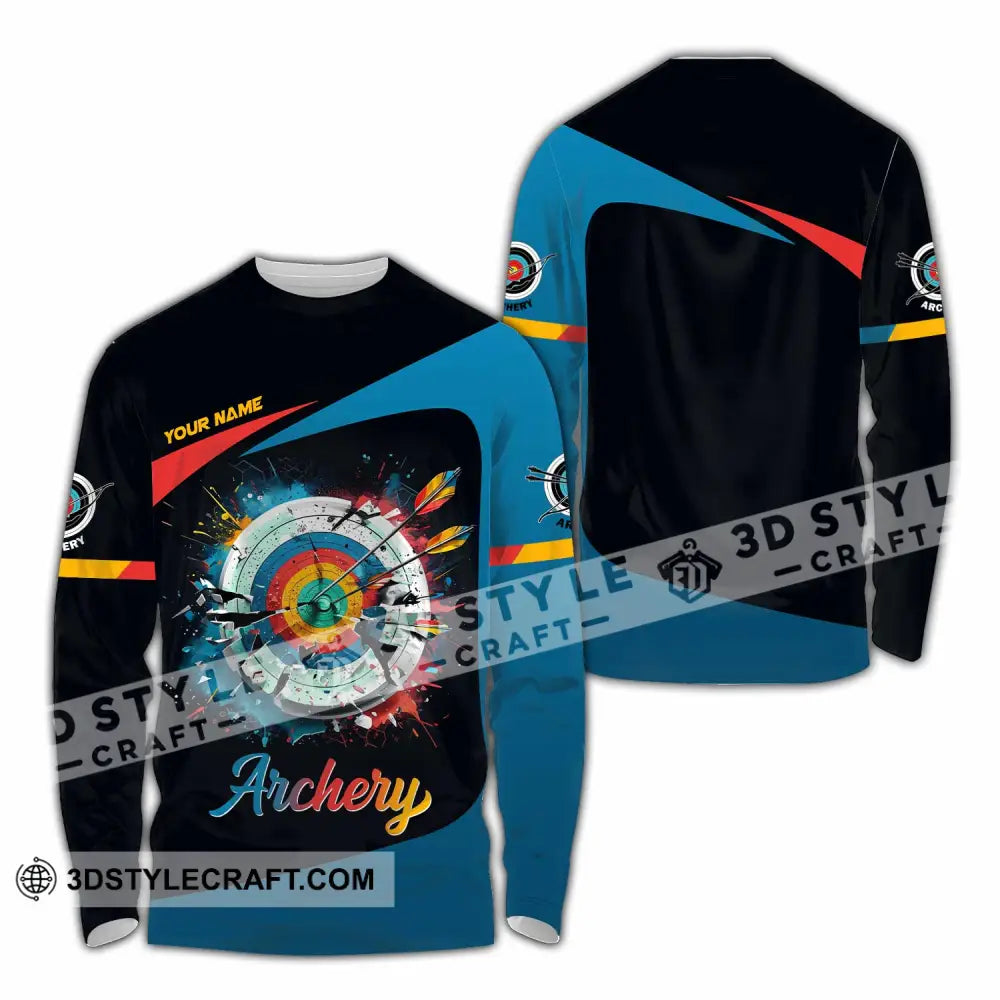 Unisex Shirt - Custom Archery 3D Shirt Long Sleeve Shirt / S T-shirt