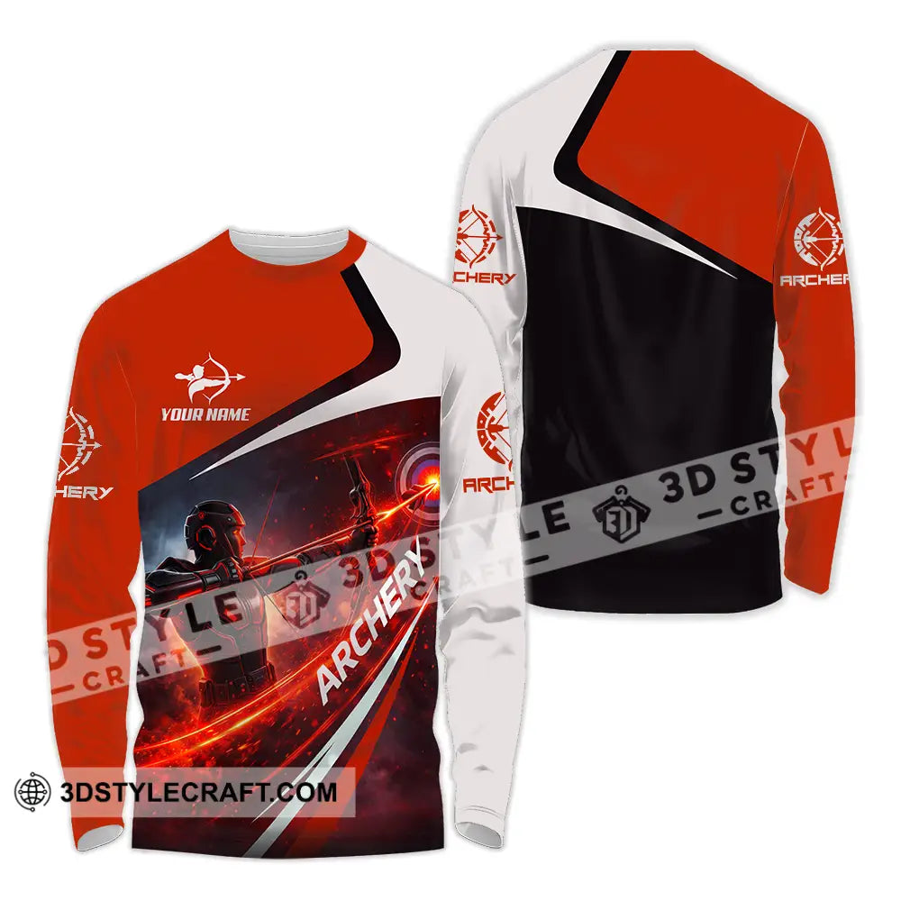 Unisex Shirt - Custom Archery 3D Shirt Long Sleeve Shirt / S T-shirt