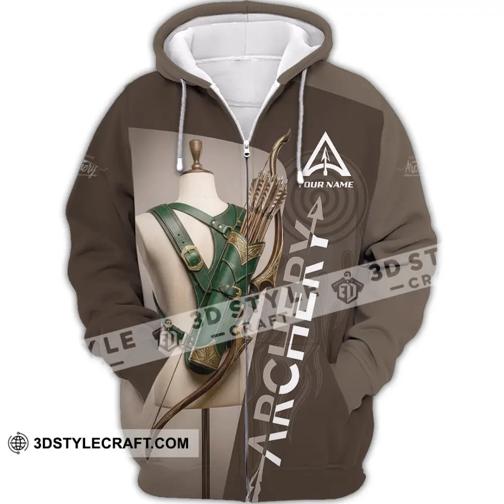 Unisex Shirt - Custom Archery 3D Shirt Zipper Hoodie / S T-shirt