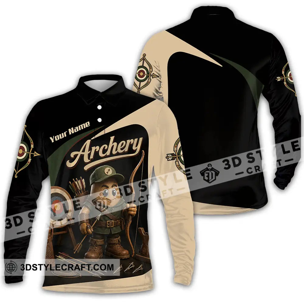 Unisex Shirt - Custom Archery Shirt - Long Sleeve Polo / S - T-shirt