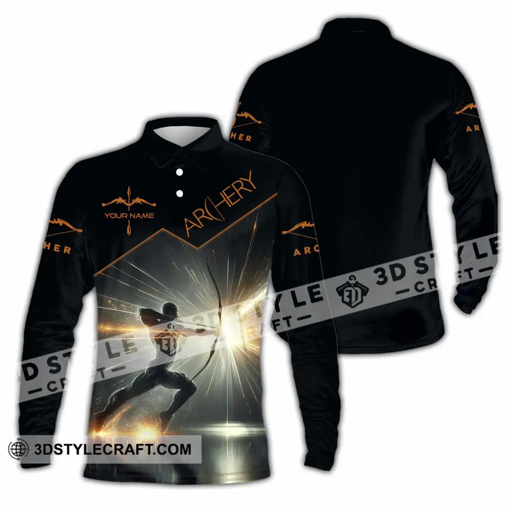 Unisex Shirt - Custom Archery Sport Shirt Long Sleeve Polo / S T-shirt