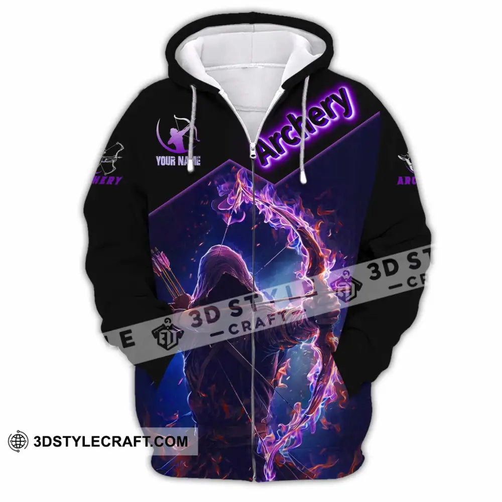 Unisex Shirt - Custom Archery Shirt Zipper Hoodie / S T-shirt