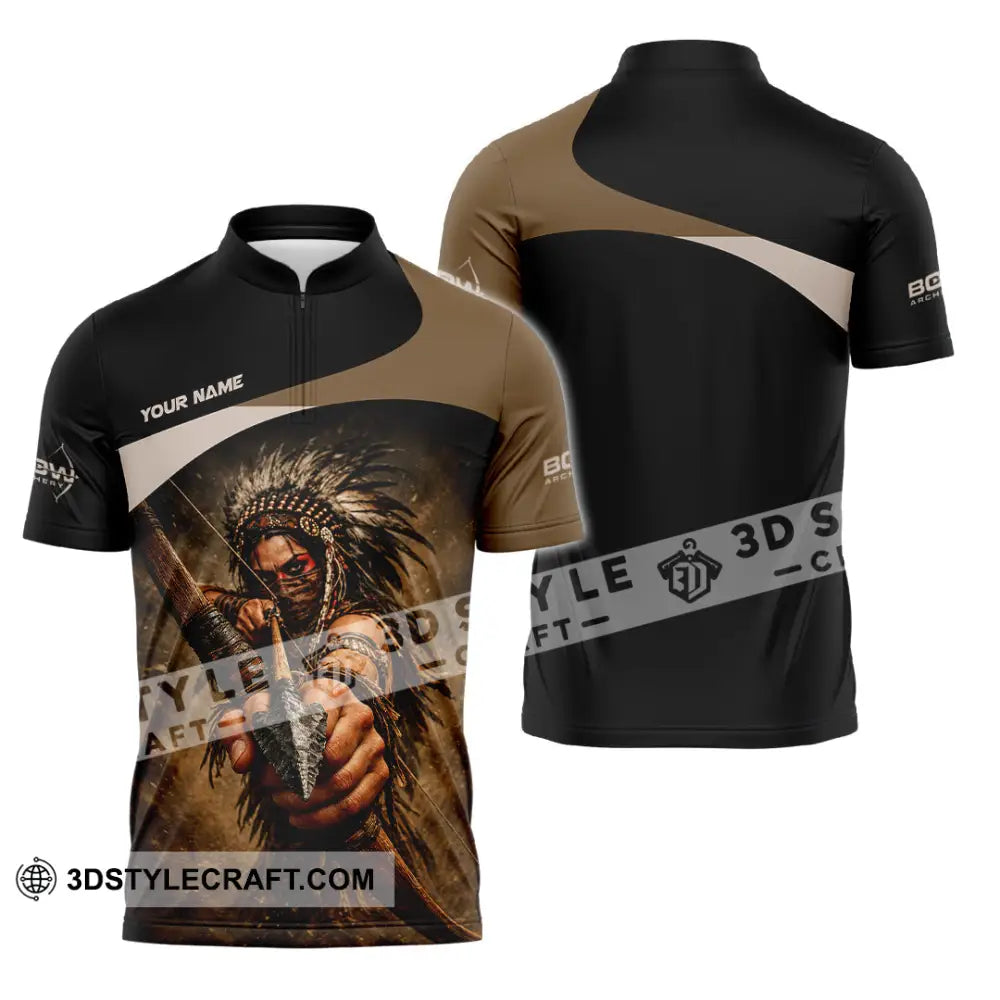 Unisex Shirt - Custom Archery Shirt - Zipper Polo Shirt / S - T-shirt