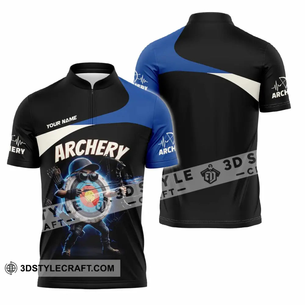 Unisex Shirt - Custom Archery Shirt - Zipper Polo Shirt / S - T-shirt