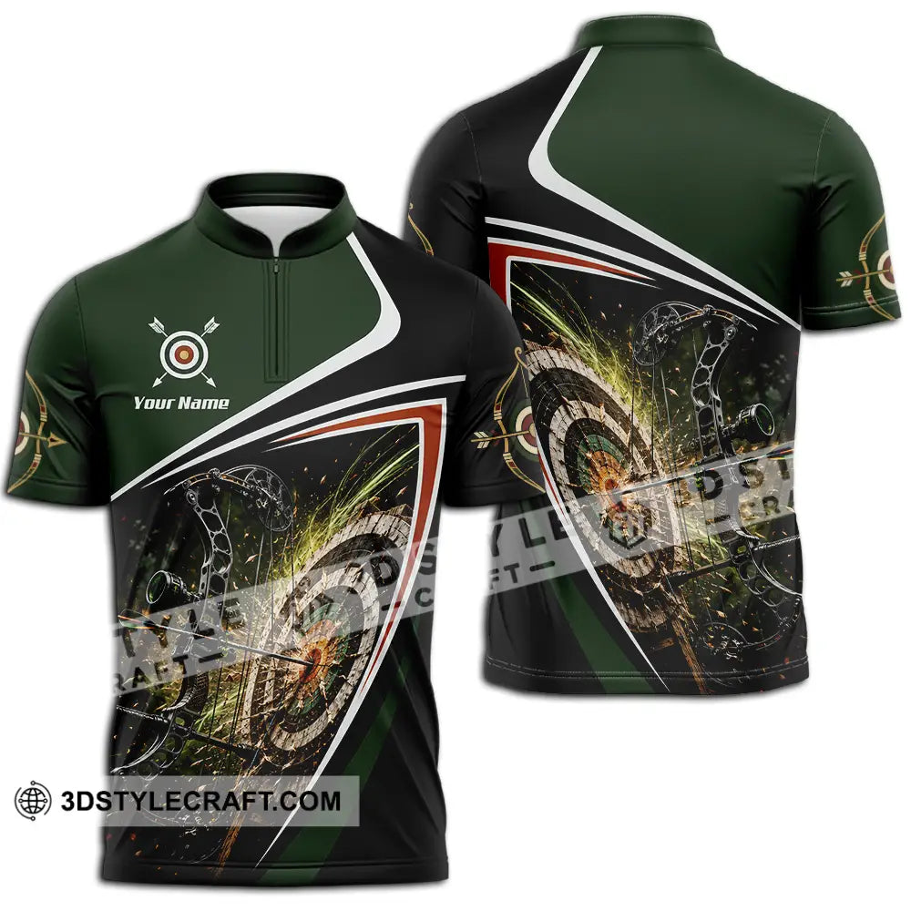 Unisex Shirt - Custom Archery Shirt - Zipper Polo Shirt / S - T-shirt