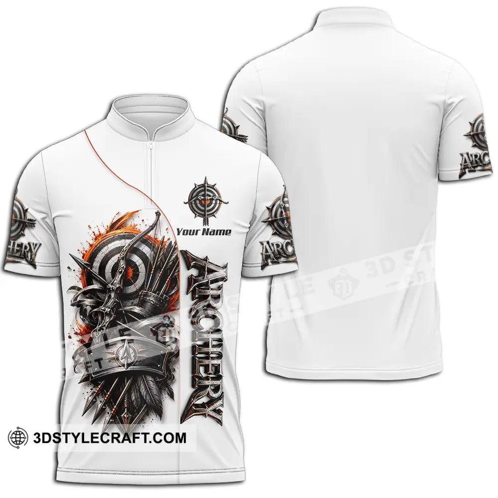 Unisex Shirt - Custom Archery Shirt - Zipper Polo Shirt / S - T-shirt