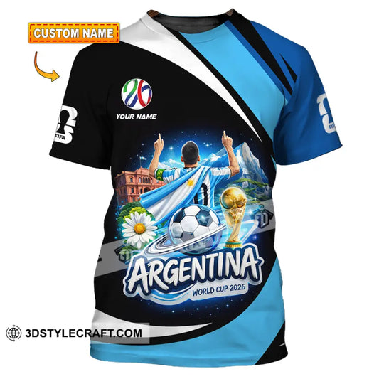 Unisex Shirt - Custom Argentina World Cup 2026 2026 3D Shirt - T-shirt