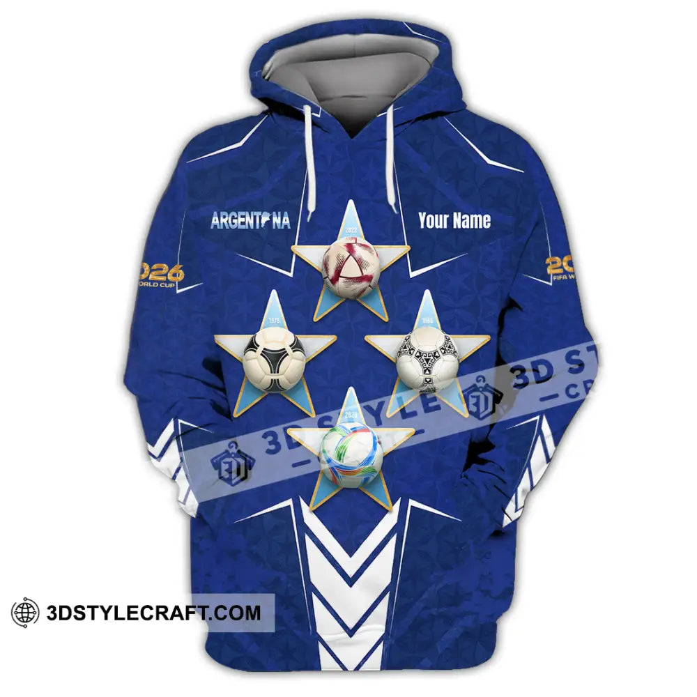 Unisex Shirt - Custom Argentina World Cup 2026 3D Shirt Hoodie / S T-shirt
