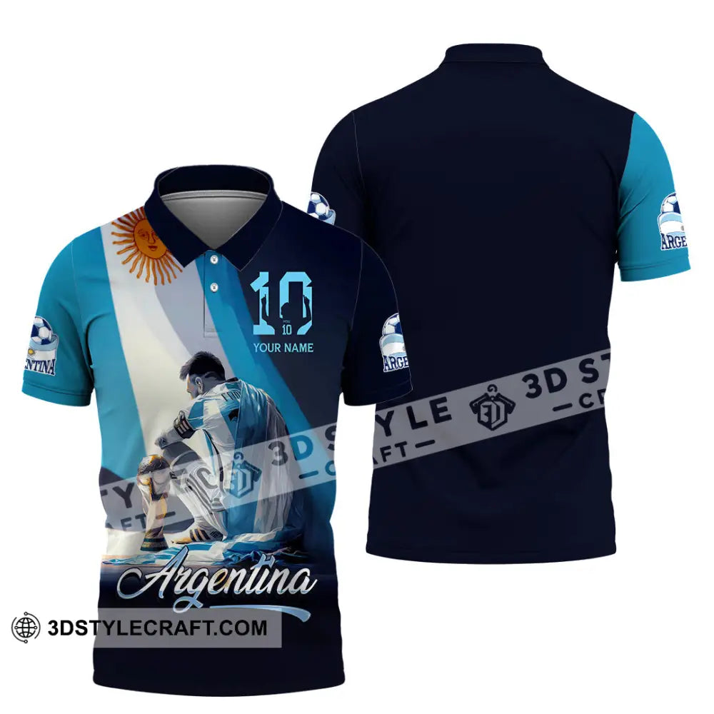 Unisex Shirt - Custom Argentina 3D Shirt Polo Shirt / S T-shirt
