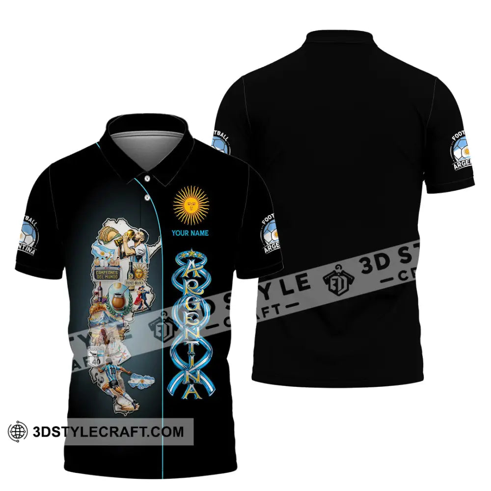 Unisex Shirt - Custom Argentina 3D Shirt Polo Shirt / S T-shirt