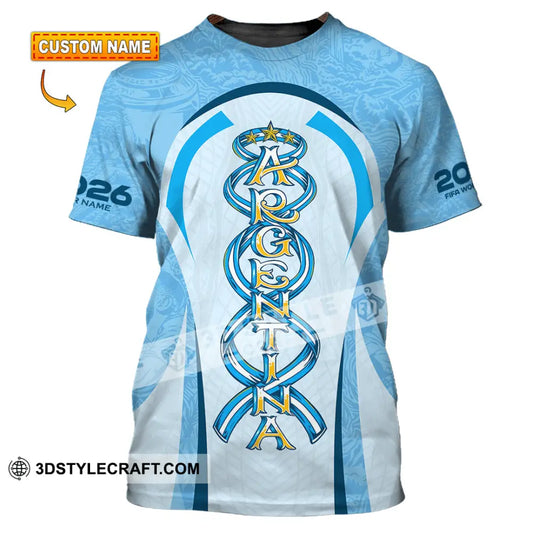 Unisex Shirt - Custom Argentina World Cup 2026 3D Shirt T-shirt