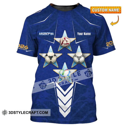 Unisex Shirt - Custom Argentina World Cup 2026 3D Shirt T-shirt