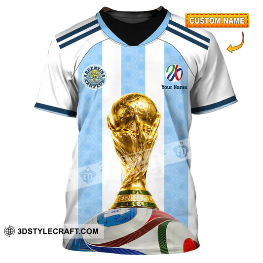 Unisex Shirt - Custom Argentina World Cup 2026 3D Shirt - T-shirt