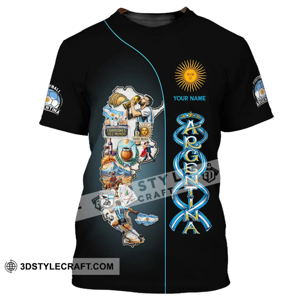 Unisex Shirt - Custom Argentina 3D Shirt T-Shirt / S T-shirt
