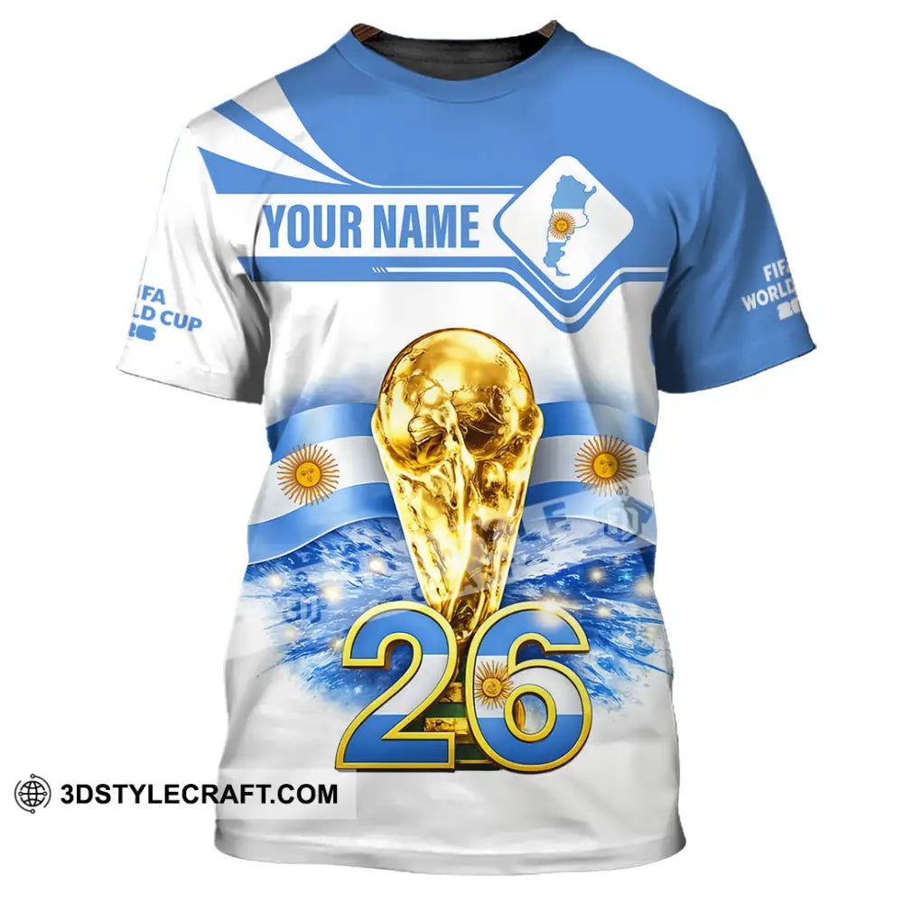 Unisex Shirt - Custom Argentina Fifa World Cup 2026 3D Shirt T-Shirt / S T-shirt