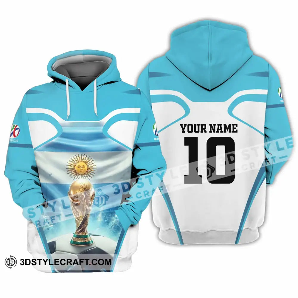 Unisex Shirt - Custom Argentina World Cup 2026 3D Shirt Hoodie / S T-shirt