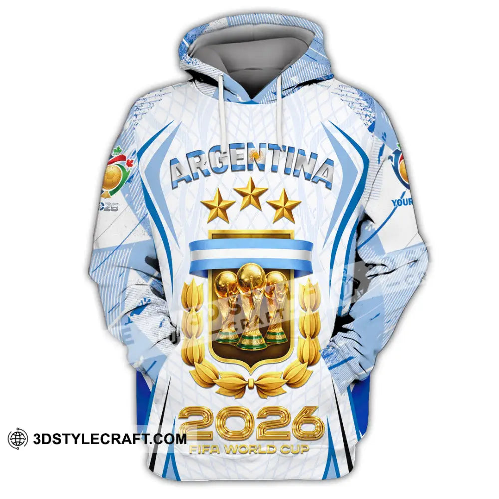 Unisex Shirt - Custom Argentina World Cup 2026 3D Shirt Hoodie / S T-shirt