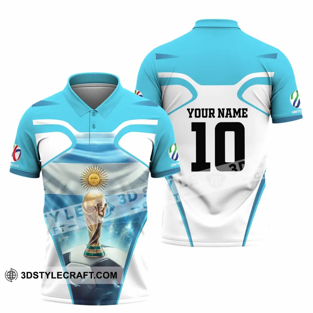 Unisex Shirt - Custom Argentina World Cup 2026 3D Shirt Polo Shirt / S T-shirt