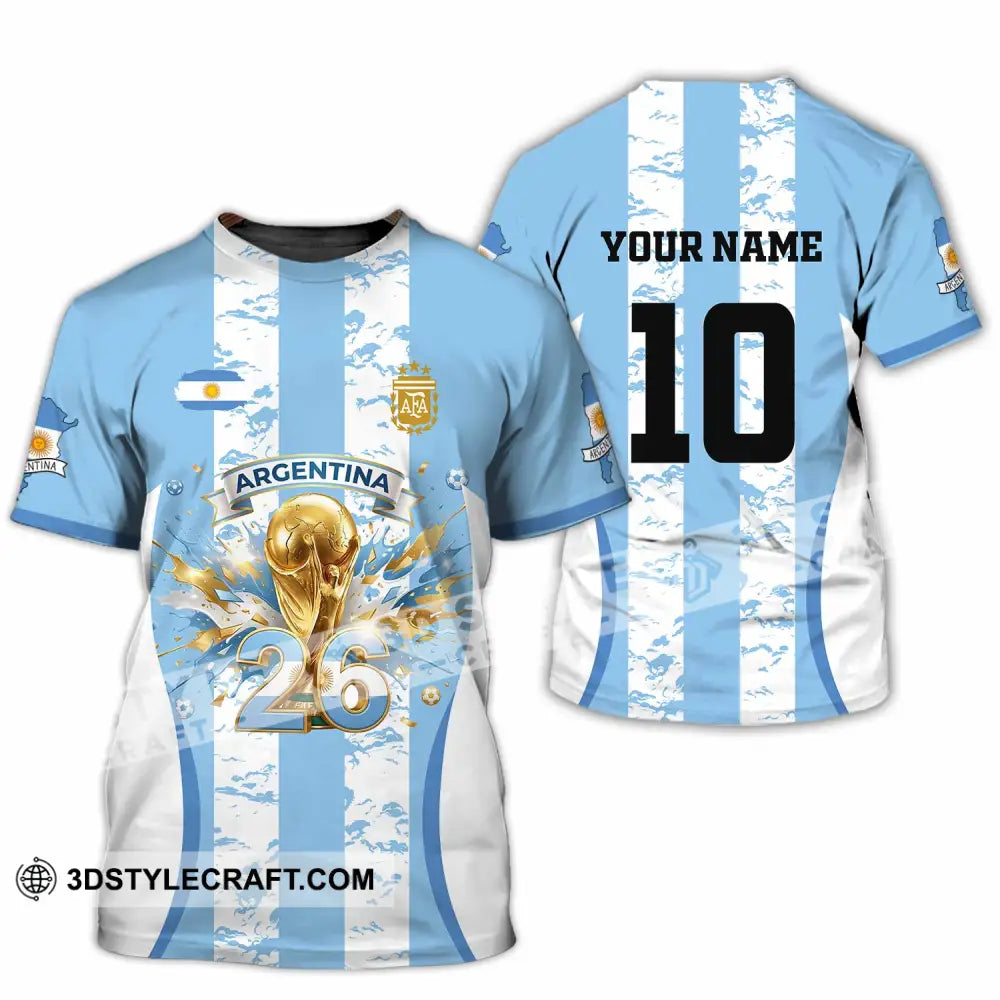 Unisex Shirt - Custom Argentina World Cup 2026 3D Shirt T-Shirt / S T-shirt