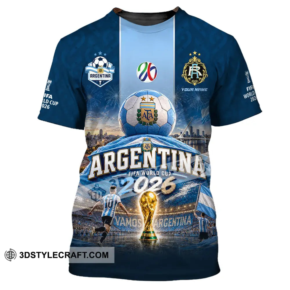 Unisex Shirt - Custom Argentina World Cup 2026 Shirt - T-Shirt / S - T-shirt
