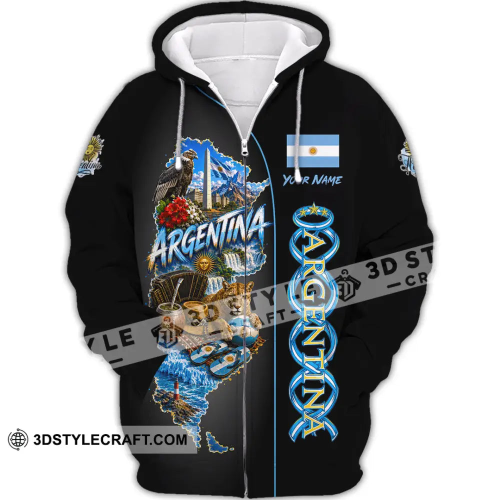 Unisex Shirt - Custom Argentina Shirt - Zipper Hoodie / S - T-shirt