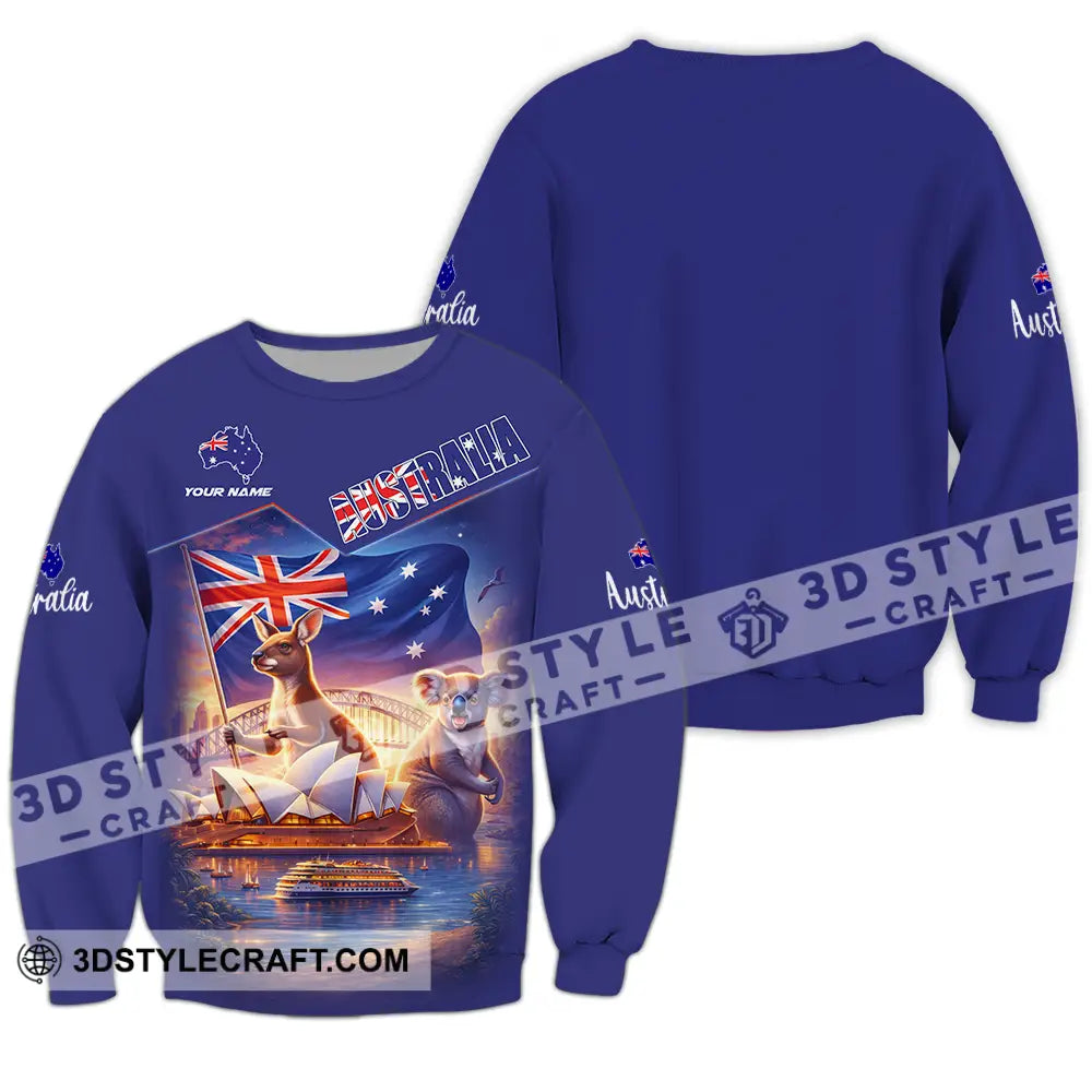 Unisex Shirt - Custom Australia 3D Shirt Long Sleeve / S T-shirt
