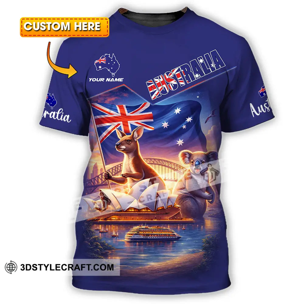 Unisex Shirt - Custom Australia 3D Shirt T-shirt