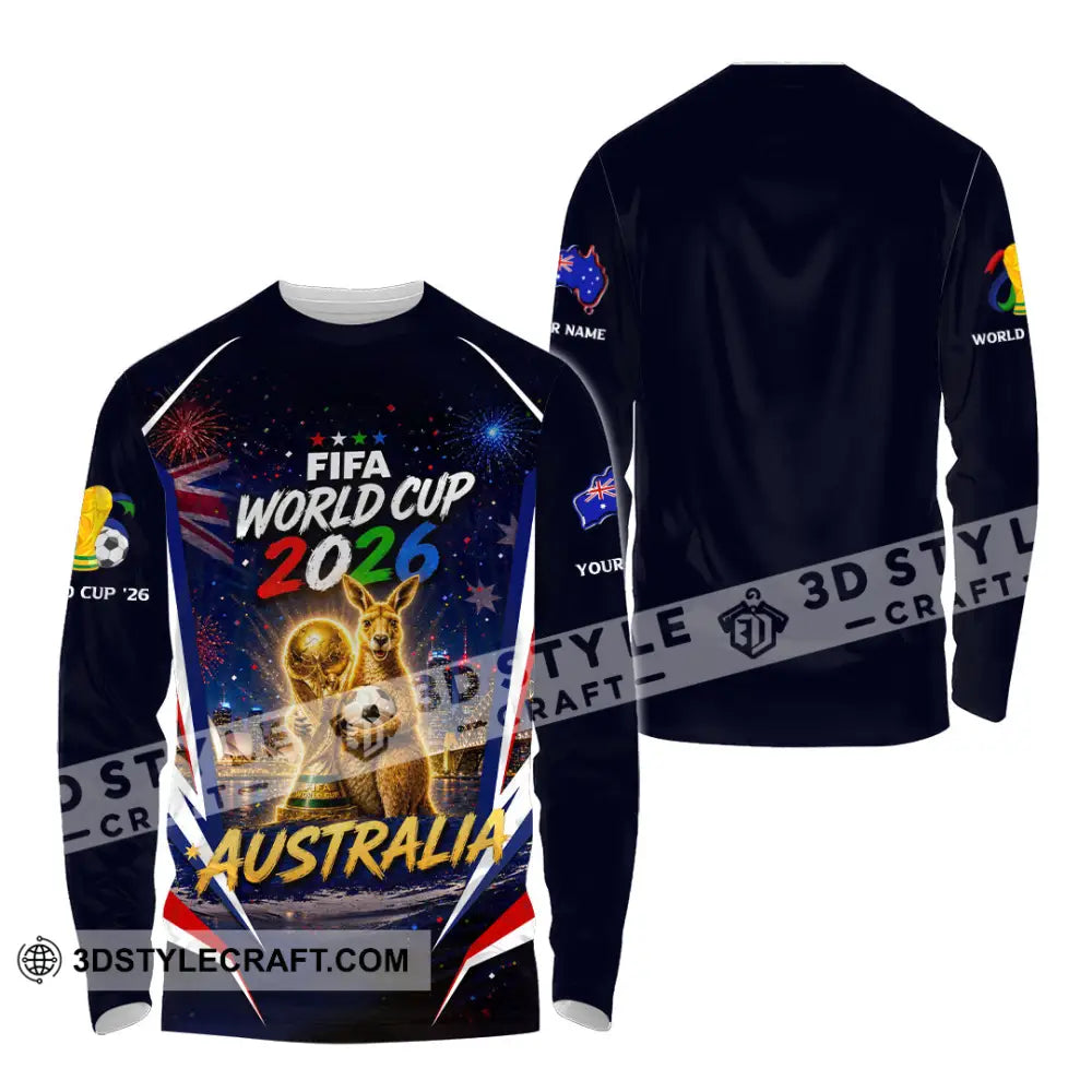Unisex Shirt - Custom Australia World Cup 2026 Shirt - Long Sleeve Shirt / S - T-shirt