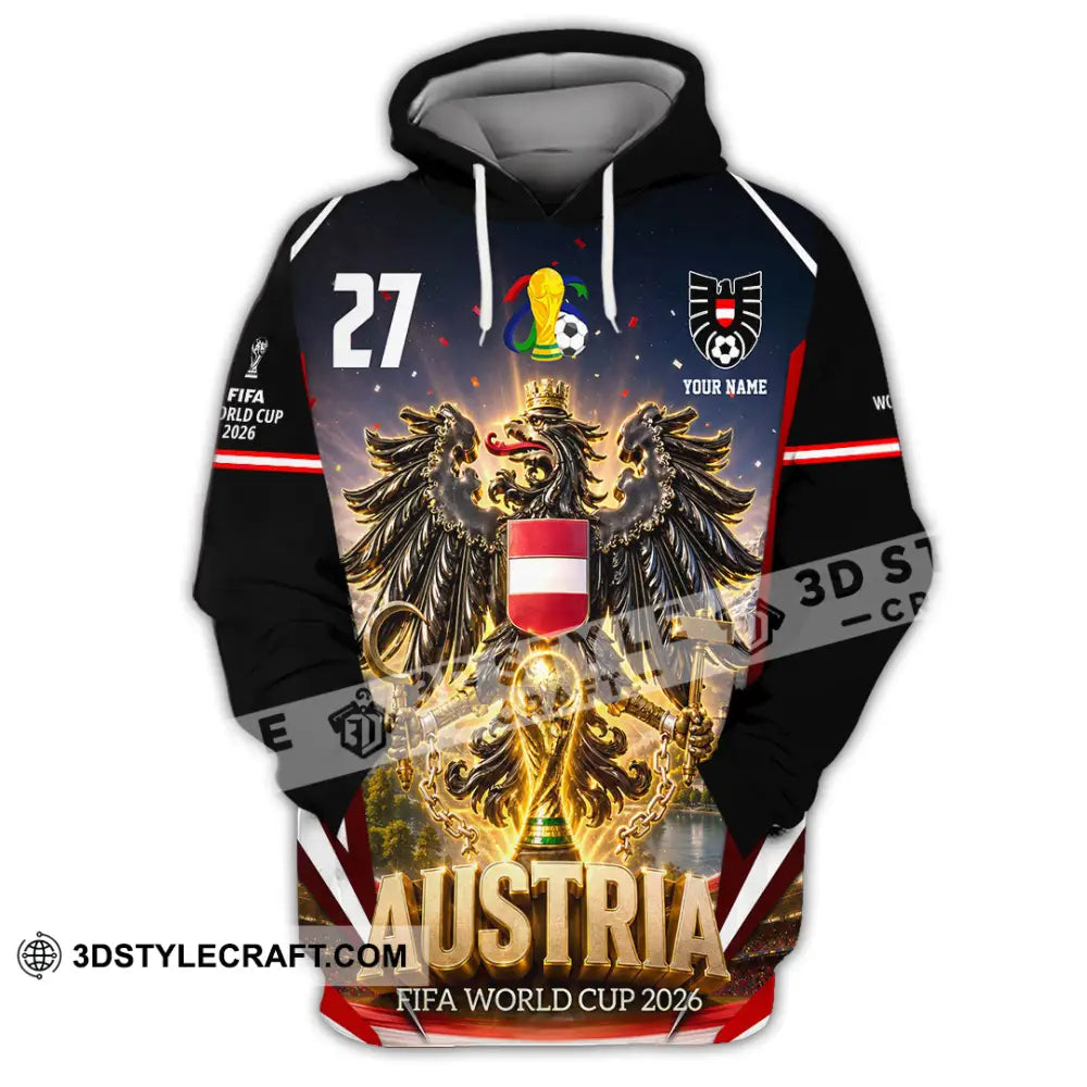 Unisex Shirt - Custom Austria World Cup 2026 Shirt - Hoodie / S - T-shirt
