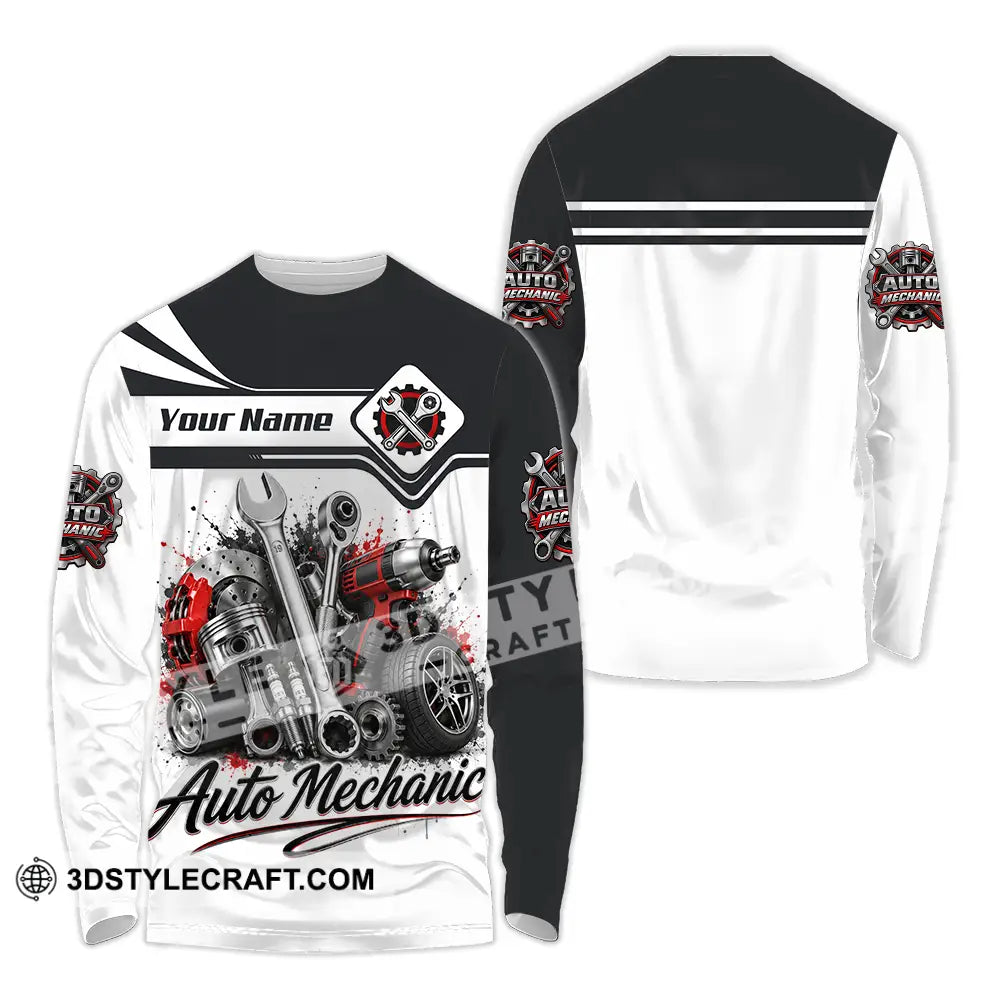 Unisex Shirt - Custom Auto Mechanic Shirt - Long Sleeve Shirt / S - T-shirt