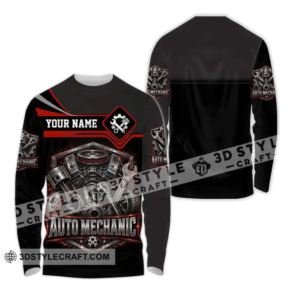 Unisex Shirt - Custom Auto Mechanic Shirt - Long Sleeve Shirt / S - T-shirt