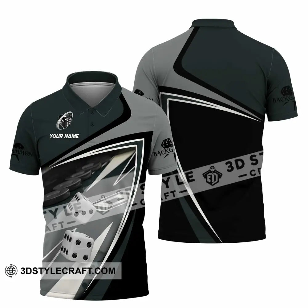 Unisex Shirt - Custom Backgammon 3D Shirt Polo Shirt / S T-shirt